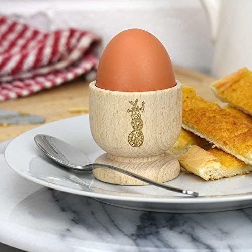 אזידה 'ארנב פסחא על ביצים' כוס ביצת עץ