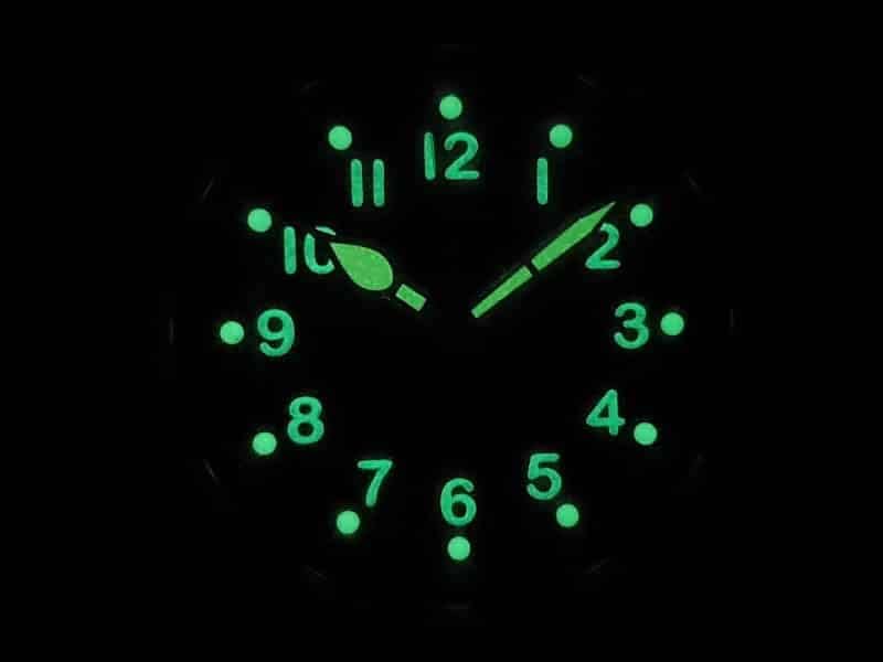 השעון האבוד של טום רייס - שעון יד מכני מתפתל אוטומטי מסוג 11 שעון צנחן ותיק - רצועת ניילון חומה עם מארז פלדה מוברש