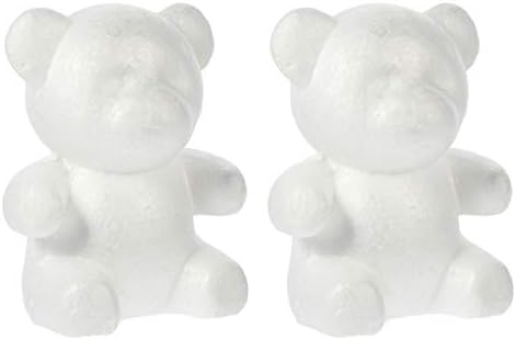Sewroro 2 PCS דוב קצף דוב DIY דוגמנות עובש דוב לבן לקישוטים למסיבות, חתונה, סידורי פרחים