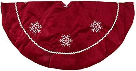 48 חצאית עץ חג המולד של פתיתי שלג ולבנים