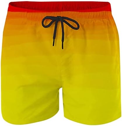 מכנסיים קצרים יבש של קיץ גברים עם כיסים בתוספת מכנסי חוף הדפסת שיפוע