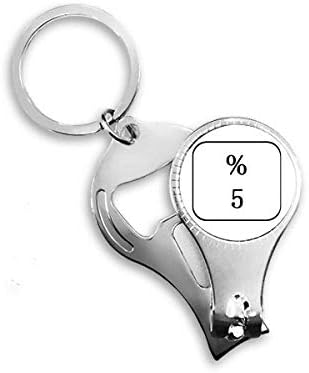 סמל מקלדת 5 ארט דקו מתנה לאופנת ציפורניים ניפר טבעת מפתח בקבוקי שרשרת פותחן