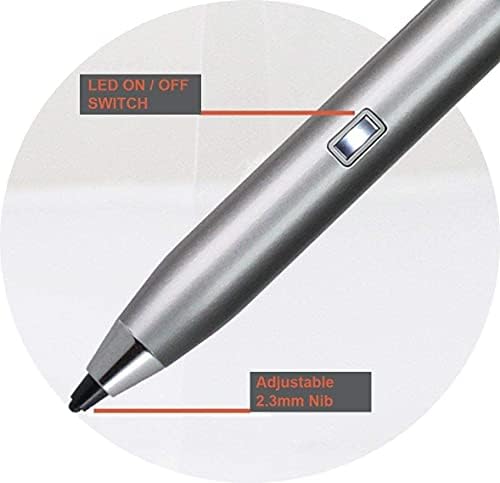 עט חרט דיגיטלי של Broonel Silver Point Digital Active - תואם את Dell Latitude 9420 14
