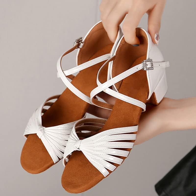 נעלי ריקוד של Czdyuf בנות נעלי ריקודים לטיניות גבירותי אולם נשפים סנדלים עקב נמוך