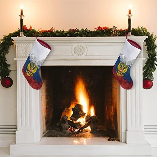 וינטג 'רוסיה איגלס דגלים בהתאמה אישית לגרב חג המולד חג המולד קישוטי מפלגה משפחתית