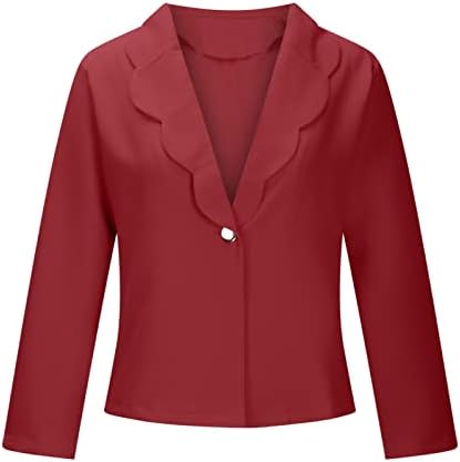 כלי ז'קט בלייזר מזדמן לנשים פתוח קדמי שרוול ארוך כפתור עסקים עבודה מעיל משרד מעיל רזה לבוש חיצוני מצויד