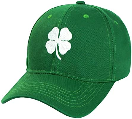 אירלנד אירית 4 עלים תלתן סנט פטריק יום פטריק לגברים נשים רקמות שמרוק כובע בייסבול