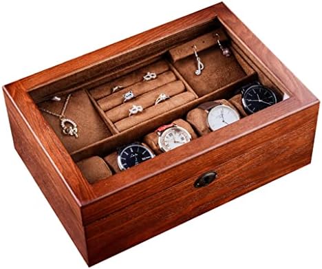 עץ תכשיטי אריזת מתנה קטיפה פנים שרשרת טבעת עגיל שעון צמיד ארגונית תכשיטי אחסון תצוגת מקרה