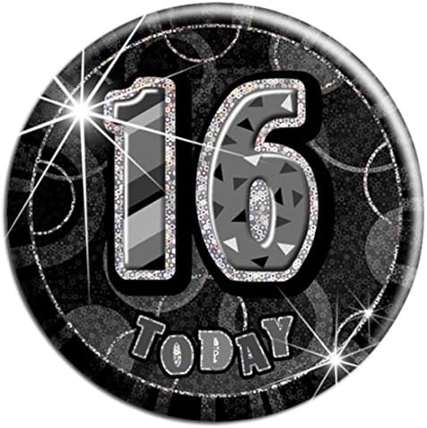 מסיבה ייחודית 55281 - 6 גליץ ענק שחור יום הולדת 16 יום הולדת