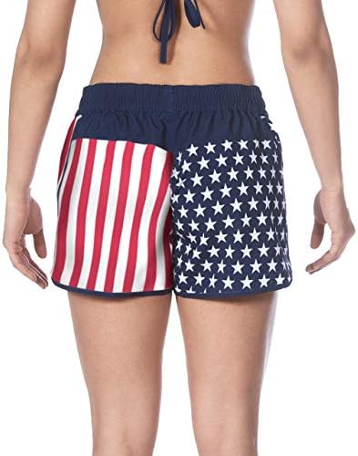 ארנה נשים סטנדרטי הרשמי של ארצות הברית שחייה נבחרת לאומית דגל מכנסיים קצרים