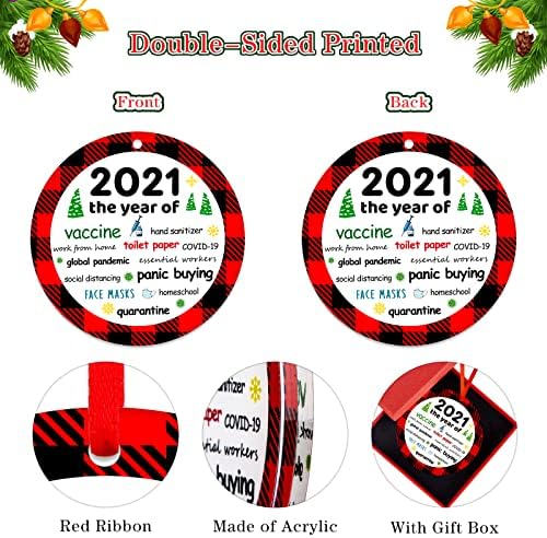 מה סימן חג המולד קישוטי 2021 השנה של חיסון הסגר חג המולד קישוט נייר טואלט קישוט 2021 מצחיק חג המולד קישוטי עבור עצי