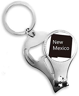 ניו מקסיקו ארהב מפה מתאר ציפורניים ניפר טבעת מפתח בקבוקי שרשרת פותחן