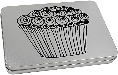 Azeeda 'Cupcake' Swirly 'מתכת צירים מכתבים פח/קופסת אחסון