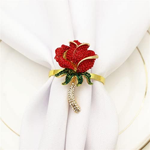 XJJZS 30 יחידות יום האהבה כפתור המפיות של פרח מפיתת מלון, טבעת מטבעת מפיתת, טבעת טבעת טבעת