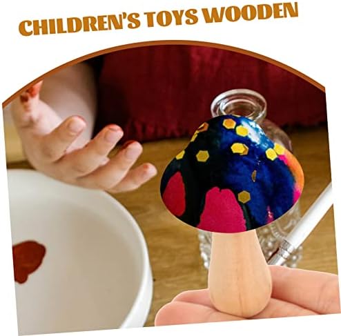 12 יחידות קטן עץ פטריות דקור לבית צעצועים לילדים קישוט מלאכות עשה זאת בעצמך פטריות לא צבוע פטריות עבור מלאכות
