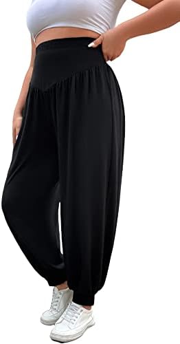 מכנסי נשים מקמכיות פלוס גודל מזדמן המותניים המותניים מכנסיים מכנסיים בקרת בטן מכנסיים