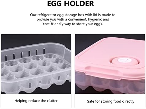מובסטק 20 ביצים ניתן לגיבוב קמפינג אחסון מכולות ורוד מנשא מגש מטבח חריצים במקרר שומרי מכסה עבור נייד ארגונית ברור