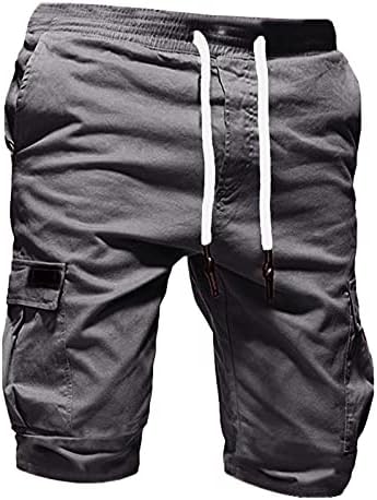 מכנסי מטען ספורט לגברים קצרים צבעוני צבע טהור מכנסי טרנינג רופפים מכנסיים קצרים מכנסיים קצרים