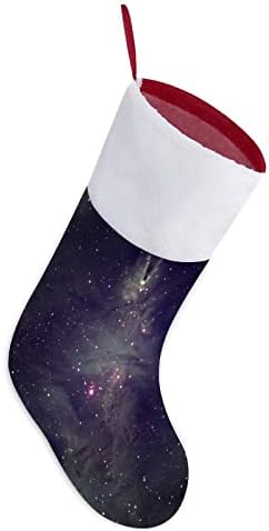 יקום גלקסי לחג המולד תלויים גרב סנטה חמוד לקישוט עץ חג המולד מתנות קישוטים
