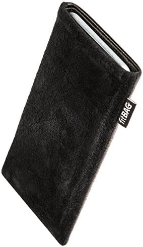 Fitbag Fusion שחור/שחור מותאם אישית מותאם אישית עבור Sony Xperia X Compact. כיס תערובת מעור של נאפה/זמש עם רירית