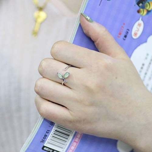 נשים טבעות נשים טבעות נשים טבעות צמח עלים טבעת לעטוף פתוח טבעת 925 טבעת לנשים בנות חג האהבה יום הולדת אצבע תכשיטי נשים טבעות