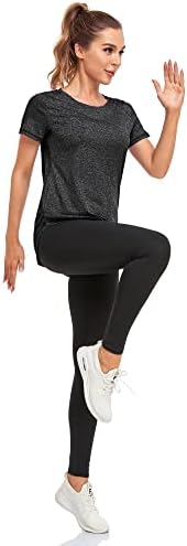 חולצות אימון שרוול קצר של נשים אברואקיות חולצות ספורט יוגה ספורט ריצה כושר יבש