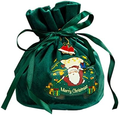 אופנה יצירתית ארנק מתנת חג המולד תיק אדום ירוק שרוך סוכריות תיק שרוך חג המולד מתנת שקיות לשימוש חוזר