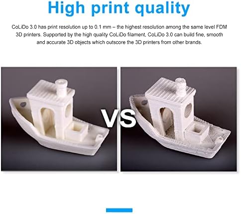 מדפסת תלת מימד של Colido 3.0 - מדפסת FDM עם הדפסים ברזולוציה גבוהה, איתור נימה חכמה ועיצוב שקוף מלוטש לייצור מדגם
