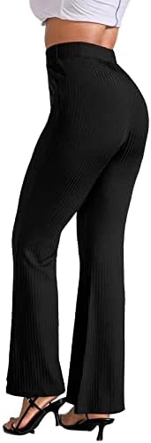 מכנסי יוגה של בוורלי מתלקחים לנשים עם מותניים גבוהים עם רגל רחבה פעמו