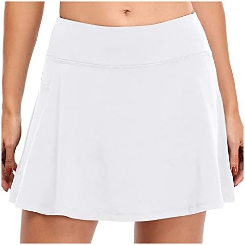 גולף פנימי מכנסיים קצרים עם כיסי נשים חצאיות ספורט חצאיות עבור בתוספת גודל נשים אמצע עגל
