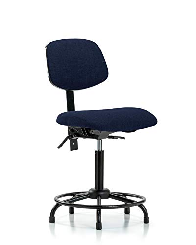 לבטק ישיבה סגן 42524 כיסא ספסל בינוני, בד, בסיס צינור עגול-מחליק, כחול
