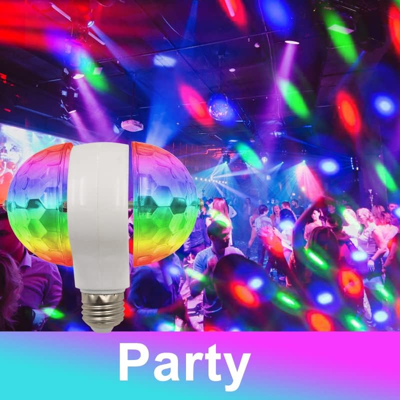 צבע סובב צבעוני כדור קל אור כפול נורה נורה דיסקו אורות סטרוב אור למסיבה בהובלת מסיבות DJ עיצוב נורת שלב ליום
