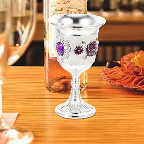 קבילוק קוקטייל משקפיים חתונה גביע 2 יחידות בולט יין גביע סגסוגת גביע יין משקפיים מתכת משקאות כוס לבית בר מסיבת
