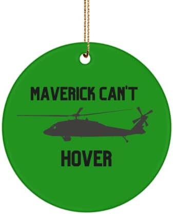 Maverick לא יכול לרחף קישוט גופן שחור, H 60 טייס, MH 60M MH 60s, מתנת טייס מסוק, מתנת טייס HELO, מתנת טייס צבאית