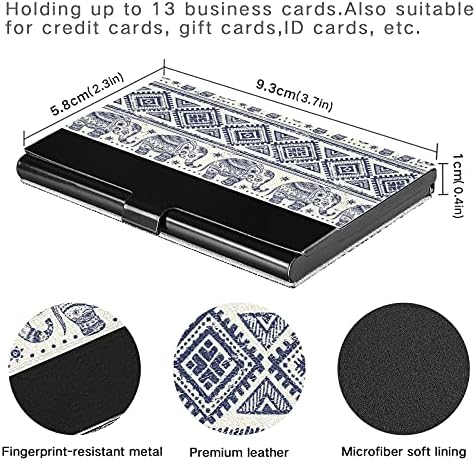 בציר הודי פיל עסקים כרטיס מחזיק עבור נשים גברים עסקים כרטיס בעל מקרה עם עור שם אשראי כרטיס מזהה כרטיס מתנת כרטיס
