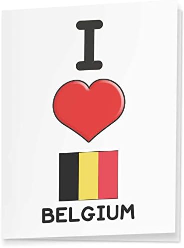 אזידה 4 תגי מתנה 'אני אוהב את בלגיה' / תוויות