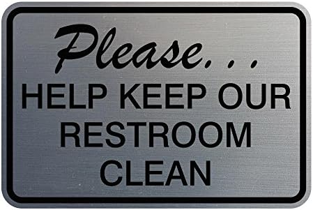אנא עזרו לשמור על שלט דלת הקיר הנקי שלנו בשירותים - כסף