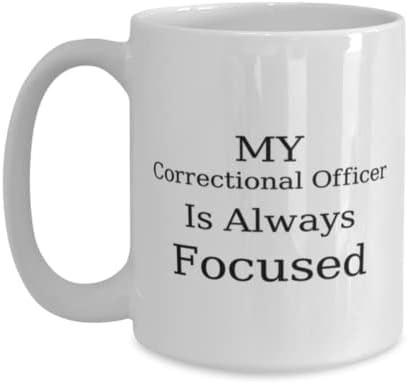 כליאה קצין ספל, שלי כליאה קצין הוא תמיד ממוקד, חידוש ייחודי מתנת רעיונות עבור כליאה קצין, קפה ספל תה כוס לבן 15 עוז.