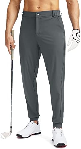 מכנסי גולף גולף של Soothfeel מכנסיים עם 5 כיסים מכנסי טרנינג רזים מתאימים מכנסי טיול שמלת נסיעות מכנסי עבודה לגברים