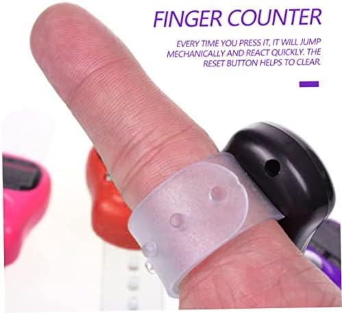דיגיטלי דלפק אצבע דלפק מיני דיגיטלי אצבע דלפק אלקטרוני יד טלי ספירה טבעת אקראי צבע 5 יחידות