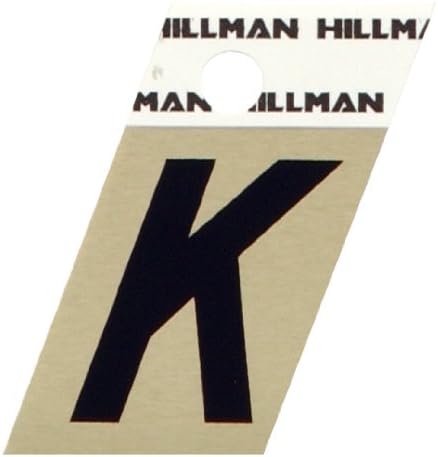 הילמן 840516 1.25 אינץ 'מכתב L חתוך זווית חותכת שלט דבק עצמי, אלומיניום זהב ושחור, 1.375x1.125 אינץ' 1 סימן