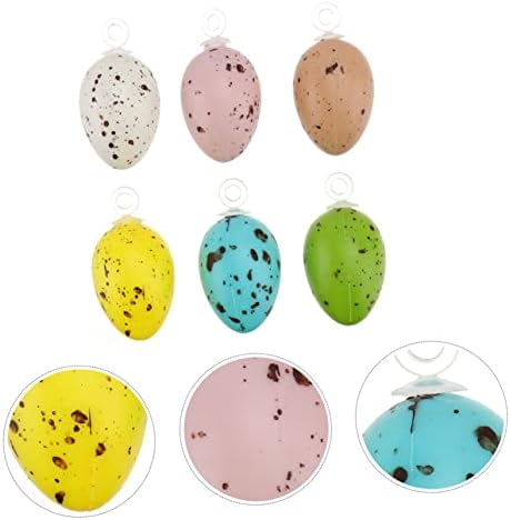 60 יחידות תחיית ספוט ביצת פסחא ביצים עבור ציור ביצה לקשט ביצת קישוטי תליית ביצי קישוטי פסחא תליית פלסטיק ביצים