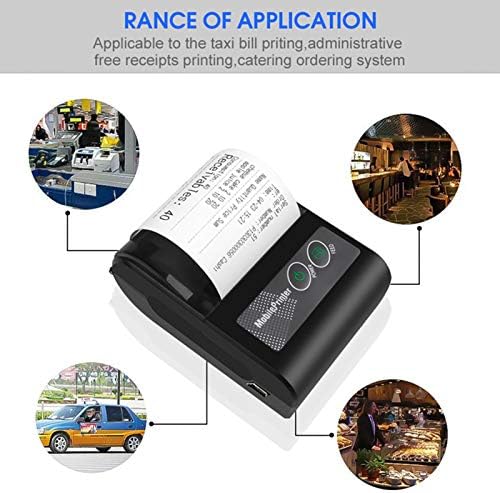 מדפסת קבלה תרמית ניידת של FDIT, מדפסת כרטיסים תרמית של Mini Label Compact Compact, עבור משרד הדפסת חשבון מונית ביתית