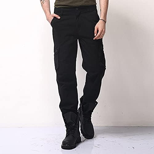 מכנסי מטען של דיאגו לגברים אופנה מכנסי שירות טקטי מזדמנים עם ריבוי כיסים רגליים ישר מתאימות מכנסיים מסוגננים