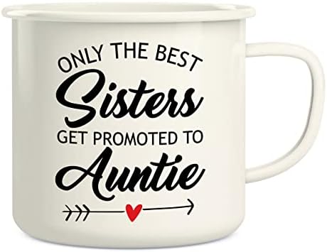 רק האחיות הטובות ביותר מקודמות לדודה 16 עוז אמייל נירוסטה מתכת קמפינג מדורת שבט ספל קפה-מצחיק סרקזם הריון חדשות