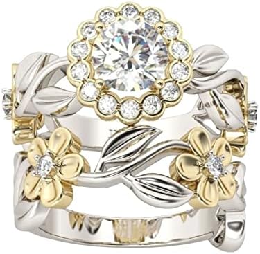 טבעות נשים טבעות נשים טבעות ציפוי זירקוניה פרח אירופאי ואמריקני טבעת טבעת פרחים טבעת נישואין לנשים