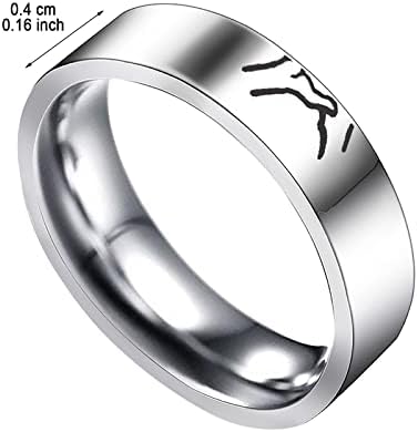 לב פסיק טבעת טבעת גברים אופנה פשוט טיטניום פלדת טבעת נשים של טבעת קריקטורה חמוד תכשיטי טבעת