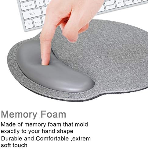 ארגונומי משטח עכבר עם יד תמיכה,נוחות שטיחי עכבר עבור מחשבים ניידים, מק,החלקה גומי בסיס זיכרון קצף שאר יד עכבר רפידות עבור גברים