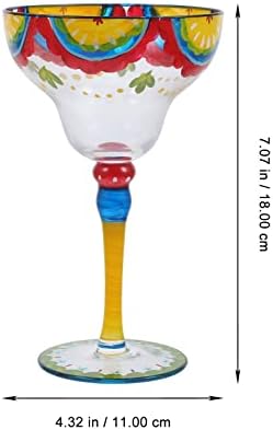 כוס כוס זכוכית מזכוכית Gojofuny Margarita נושא קוקטייל קוקטייל קוקטייל קוקטייל בירה כוס סינקו דה מאיו קישוט למסיבות להנאה