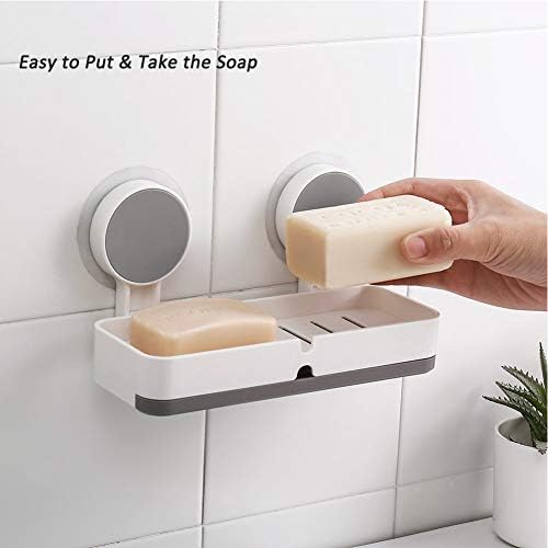 סבון דבק קיר קיר רכוב על שכבה יחידה חדר אמבטיה חלול החוצה מיכל סבון למקלחת